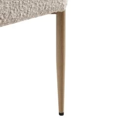 Fulbourn Taupe Boucle Dining Chair With Natural Wood Effect Legs -Garden Store DCH 2162 TAUPE BOUCLE NAT detail4