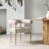 Fulbourn Taupe Boucle Dining Chair With Natural Wood Effect Legs -Garden Store DCH 2162 TAUPE BOUCLE NAT main