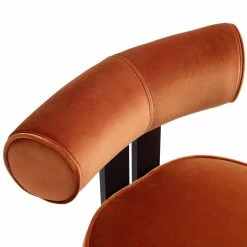 Ophelia Rust Velvet Dining Chair -Garden Store DCH 2187 RUST VEL detail1