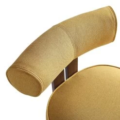 Ophelia Honey Gold Fabric Dining Chair -Garden Store DCH 2187 YELLOW FAB WALN detail1