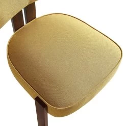 Ophelia Honey Gold Fabric Dining Chair -Garden Store DCH 2187 YELLOW FAB WALN detail2