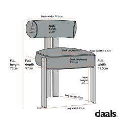 Ophelia Rust Velvet Dining Chair -Garden Store DCH 2187 dimension 71ef87e7 79a3 4d1a 9955 a7801988136a
