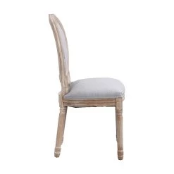 Lainston Set Of 2 Classic Limewashed Wooden Dining Chairs, Grey -Garden Store DCH 88 GREY 2P WB4