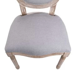 Lainston Set Of 2 Classic Limewashed Wooden Dining Chairs, Grey -Garden Store DCH 88 GREY 2P detail2