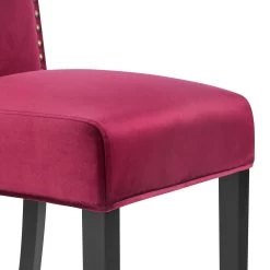 Maidwell Set Of 2 Crimson Red Velvet Dining Chairs -Garden Store DCH LW8116 REDVEL 2P detail2