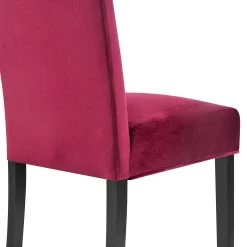 Maidwell Set Of 2 Crimson Red Velvet Dining Chairs -Garden Store DCH LW8116 REDVEL 2P detail3