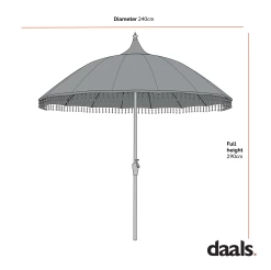 Hacienda 2.4M Sage Green Beaded Carousel Garden Parasol With Fringe Tassels And Aluminium Tilt 15 Hacienda 2.4M Sage Green Beaded Carousel Garden Parasol With Fringe Tassels And Aluminium Tilt -Garden Store Dimensional Drawings APR 2023 HACIENDAPARASOL 61d495cf c642 466b 9a04 d14ebad83f01
