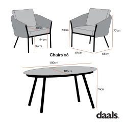 Montebello 6-Seater Outdoor Taupe Rope And Aluminium Oval Dining Set With White Ceramic Dining Table -Garden Store Dimensional Drawings APR 2023 OD DINE 1072 21393149 b860 42f0 8863 6a96ba29c455