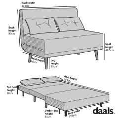 Algo Sofabed With Cushions In Beige Teddy Fabric 2 Seater -Garden Store Dimensional Drawings D021 NEW 5cb96f92 a411 4d8b 9faa a1dc8329f1e0