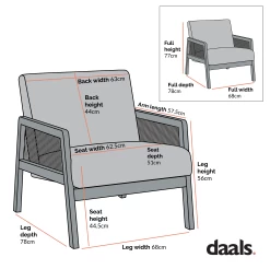 Fyne Moss Green Velvet Walnut Frame Rattan Armchair -Garden Store Dimensional Drawings Mar 2023 ACH 608 e5a6aa67 cf5a 434c 9b4a edd8aeffbd62