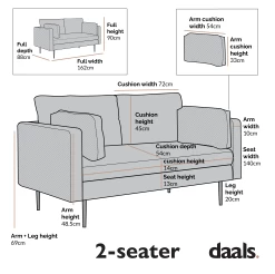 Pelham Orange Velvet Fabric Sofa -Garden Store Dimensional Drawings LVSF 386 2ST