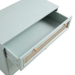 Anya Woven Rattan Chest Of 3 Drawer In Mint Colour -Garden Store FT COD 001 SAGE detail3