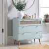 Anya Woven Rattan Chest Of 3 Drawer In Mint Colour -Garden Store FT COD 001 SAGE main
