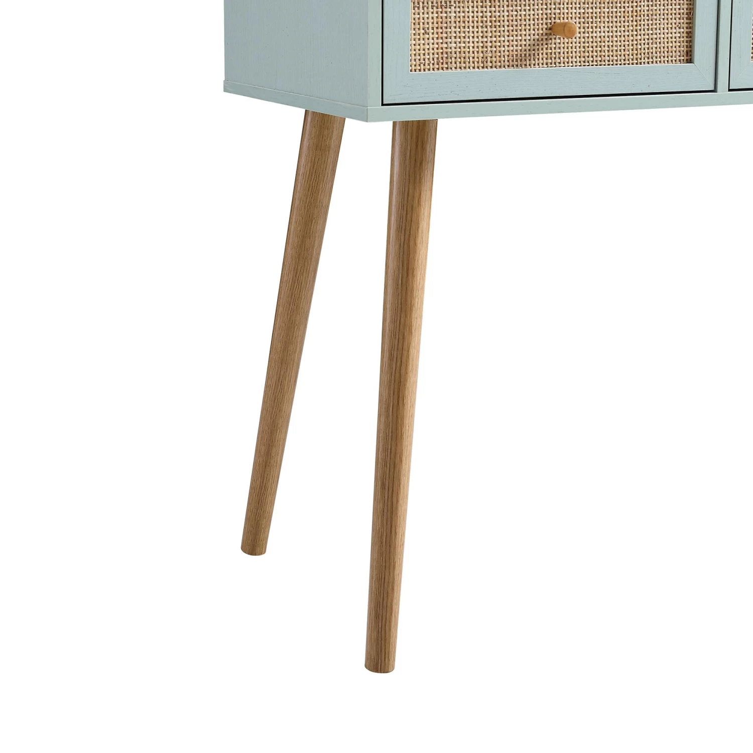 Frances Woven Rattan Dressing Table With Mirror, Mint 12 Frances Woven Rattan Dressing Table With Mirror, Mint - Image 10