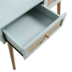 Frances Woven Rattan Dressing Table With Mirror, Mint 24 Frances Woven Rattan Dressing Table With Mirror, Mint -Garden Store FT DRTA 01 SAGE detail3