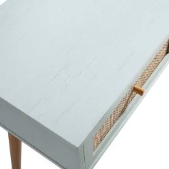 Frances Woven Rattan Dressing Table With Mirror, Mint 25 Frances Woven Rattan Dressing Table With Mirror, Mint -Garden Store FT DRTA 01 SAGE detail4