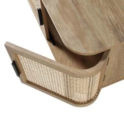 Izzy Curved Rattan 160cm Wide TV Unit, Natural -Garden Store FT LGTV 04 NAT detail3