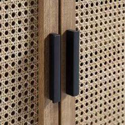 Izzy Curved Rattan 160cm Wide TV Unit, Natural -Garden Store FT LGTV 04 NAT detail4