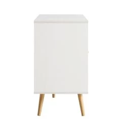 Frances Woven Rattan 3-Door Sideboard, White -Garden Store FT SB 001 WHITE WB5