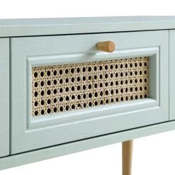 Anya Woven Rattan 3-Drawer TV Unit In Mint -Garden Store FT TV 001 SAGE detail2