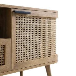 Izzy Curved Rattan 150cm TV Unit, Natural -Garden Store FT TV 03 NAT detail1