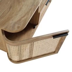 Izzy Curved Rattan 150cm TV Unit, Natural -Garden Store FT TV 03 NAT detail2