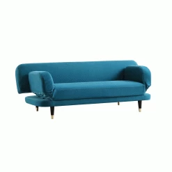 Solna 2-Seater Sofa Bed, Teal Velvet -Garden Store GCSF 2277 TEAL VEL GIF2