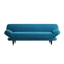 Solna 2-Seater Sofa Bed, Teal Velvet -Garden Store GCSF 2277 TEAL VEL WB1