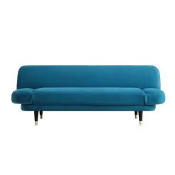 Solna 2-Seater Sofa Bed, Teal Velvet -Garden Store GCSF 2277 TEAL VEL WB2
