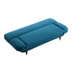 Solna 2-Seater Sofa Bed, Teal Velvet -Garden Store GCSF 2277 TEAL VEL WB3