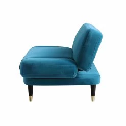Solna 2-Seater Sofa Bed, Teal Velvet -Garden Store GCSF 2277 TEAL VEL WB4