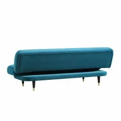 Solna 2-Seater Sofa Bed, Teal Velvet -Garden Store GCSF 2277 TEAL VEL WB6