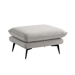 Obriel Grey Marl Fabric Footstool -Garden Store GCSF 2299 GREY FAB STOOL WB1