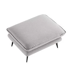 Obriel Grey Marl Fabric Footstool -Garden Store GCSF 2299 GREY FAB STOOL WB3