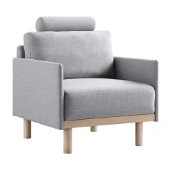 Timber Grey Marl Fabric Armchair -Garden Store GCSF 2348 GREY FAB 1ST WB1