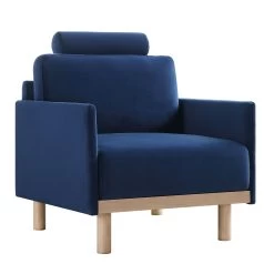 Timber Navy Blue Velvet Armchair -Garden Store GCSF 2348 NAVY VEL 1ST WB1