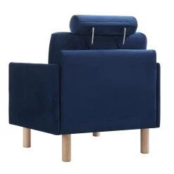 Timber Navy Blue Velvet Armchair -Garden Store GCSF 2348 NAVY VEL 1ST WB5