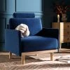 Timber Navy Blue Velvet Armchair -Garden Store GCSF 2348 NAVY VEL 1ST main