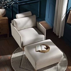 Timber Oatmeal Fabric Armchair -Garden Store GCSF 2348 OAT FAB 1ST scene3