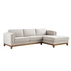 Dipley Oatmeal Woven Fabric Sofa, Grande Chaise Sofa Right Hand -Garden Store GCSF 2398 OAT WOV RIGHT WB2