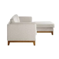 Dipley Oatmeal Woven Fabric Sofa, Grande Chaise Sofa Right Hand -Garden Store GCSF 2398 OAT WOV RIGHT WB5