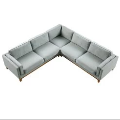 Dipley Sage Woven Fabric Grande Corner Sofa -Garden Store GCSF 2399 SAGE WOV LARGECORNER WB2
