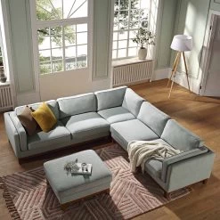 Dipley Sage Woven Fabric Grande Corner Sofa -Garden Store GCSF 2399 SAGE WOV LARGECORNER scene2