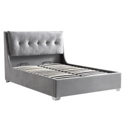 Hadley Grey Velvet Ottoman Storage Bed -Garden Store JAH 010 GREYVEL WB4
