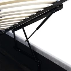 Hadley Grey Velvet Ottoman Storage Bed -Garden Store JAH 010 GREYVEL detail3