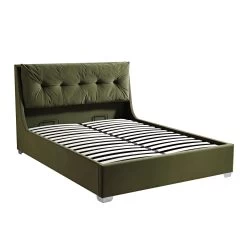 Hadley Moss Green Velvet Ottoman Storage Bed -Garden Store JAH 010 MOSS VEL WB2