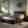 Hadley Moss Green Velvet Ottoman Storage Bed -Garden Store JAH 010 MOSS VEL main