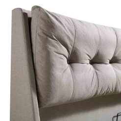 Hadley Stone Fabric Ottoman Storage Bed -Garden Store JAH 010 SAND FAB detail2