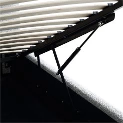 Egerie Curved Headboard Mist Grey Boucle Ottoman Storage Bed -Garden Store JAH 011 GREY BOUCLE detail5