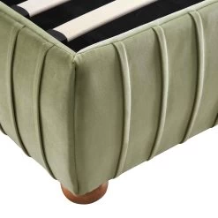 Helia Pleated Ottoman Storage Bed, Lichen Velvet -Garden Store JAH 012 LICHEN VEL detail3
